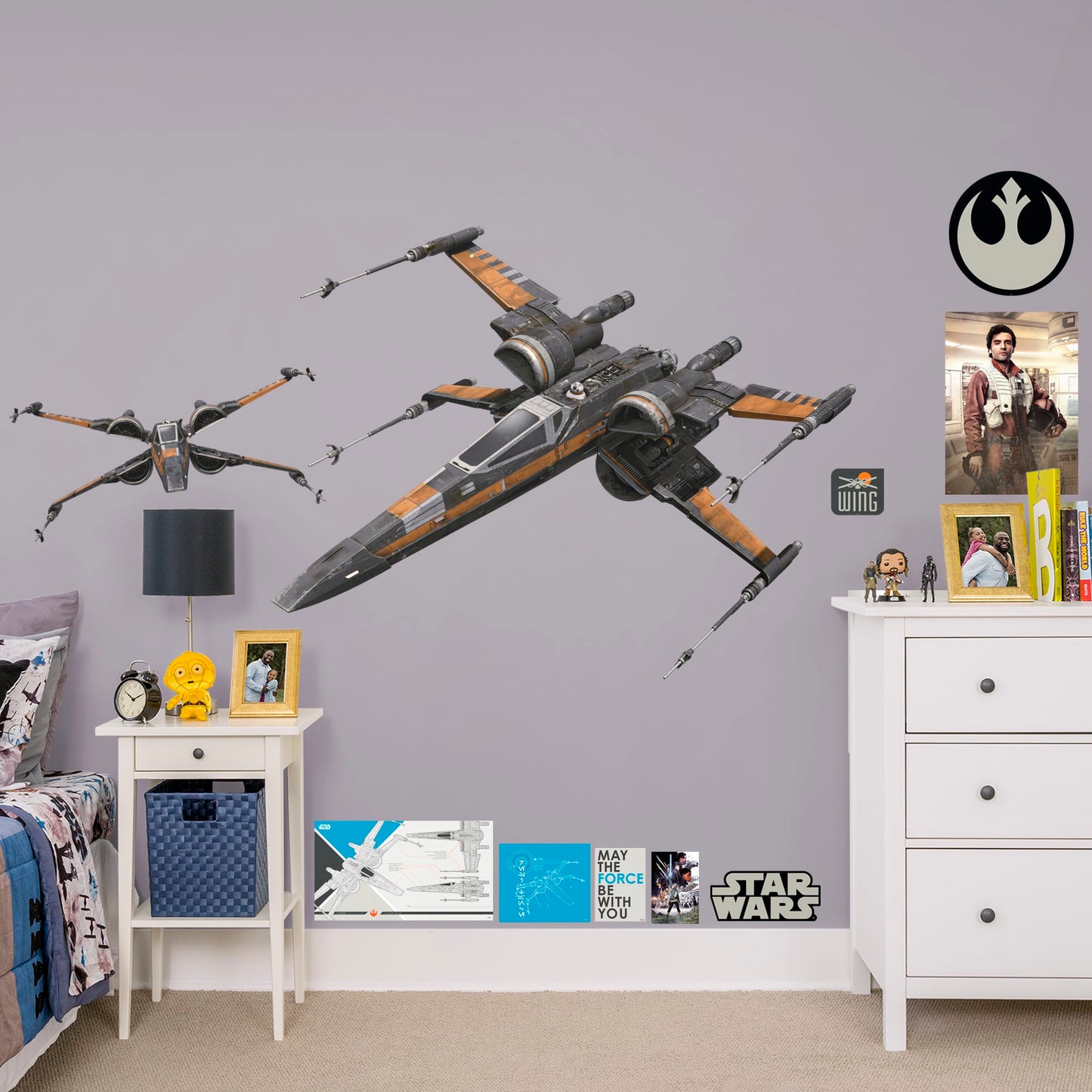 Star Wars: The Last Jedi Poe's X-Wing - Officially Licensed Removable Wall Decal