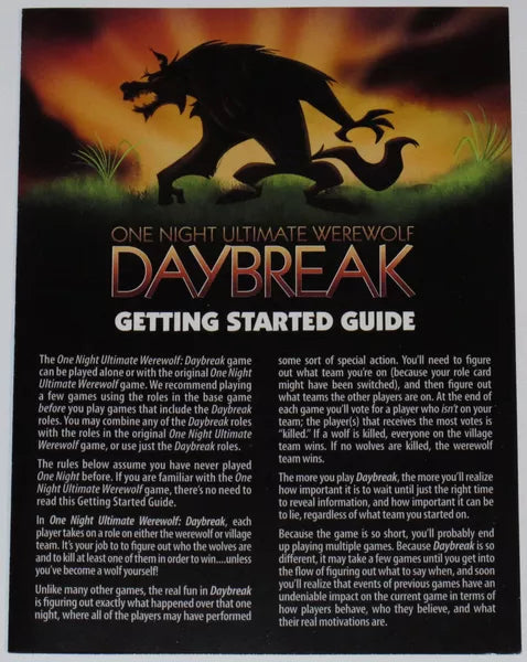 One Night Ultimate Werewolf - Daybreak - Board Game