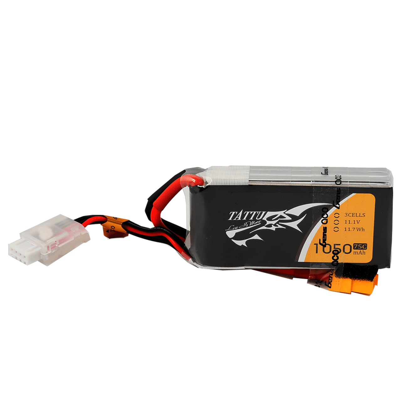 TATTU 1050MAH 11.1V 75C 3S1P LIPO BATTERY PACK WITH XT60 PLUG (Compatible with Redcat Ascent Fusion)