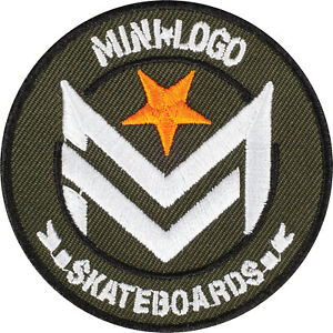 Mini Logo Chevron Army / White Patch - 2.5" Skateboard Patch