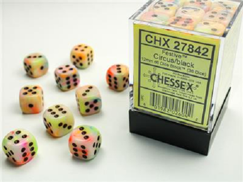 Chessex: Polyhedral Festive Dice sets - 12MM D6