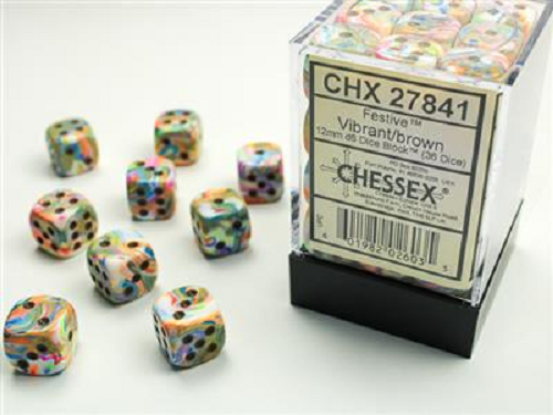 Chessex: Polyhedral Festive Dice sets - 12MM D6