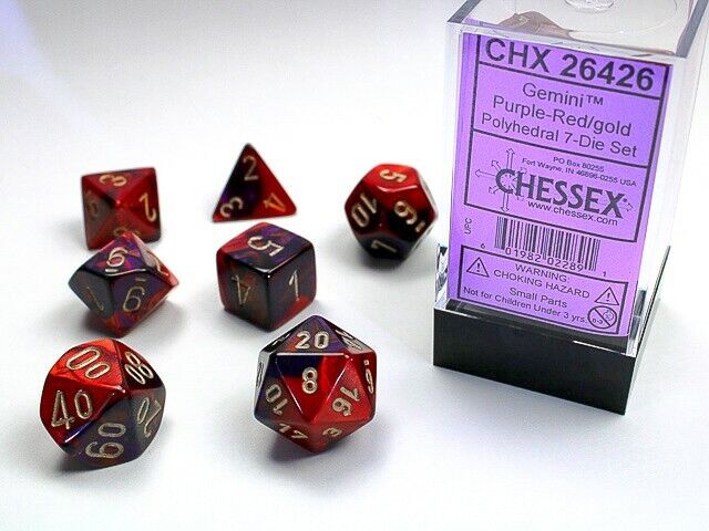 CHESSEX: POLYHEDRAL Gemini DICE SETS