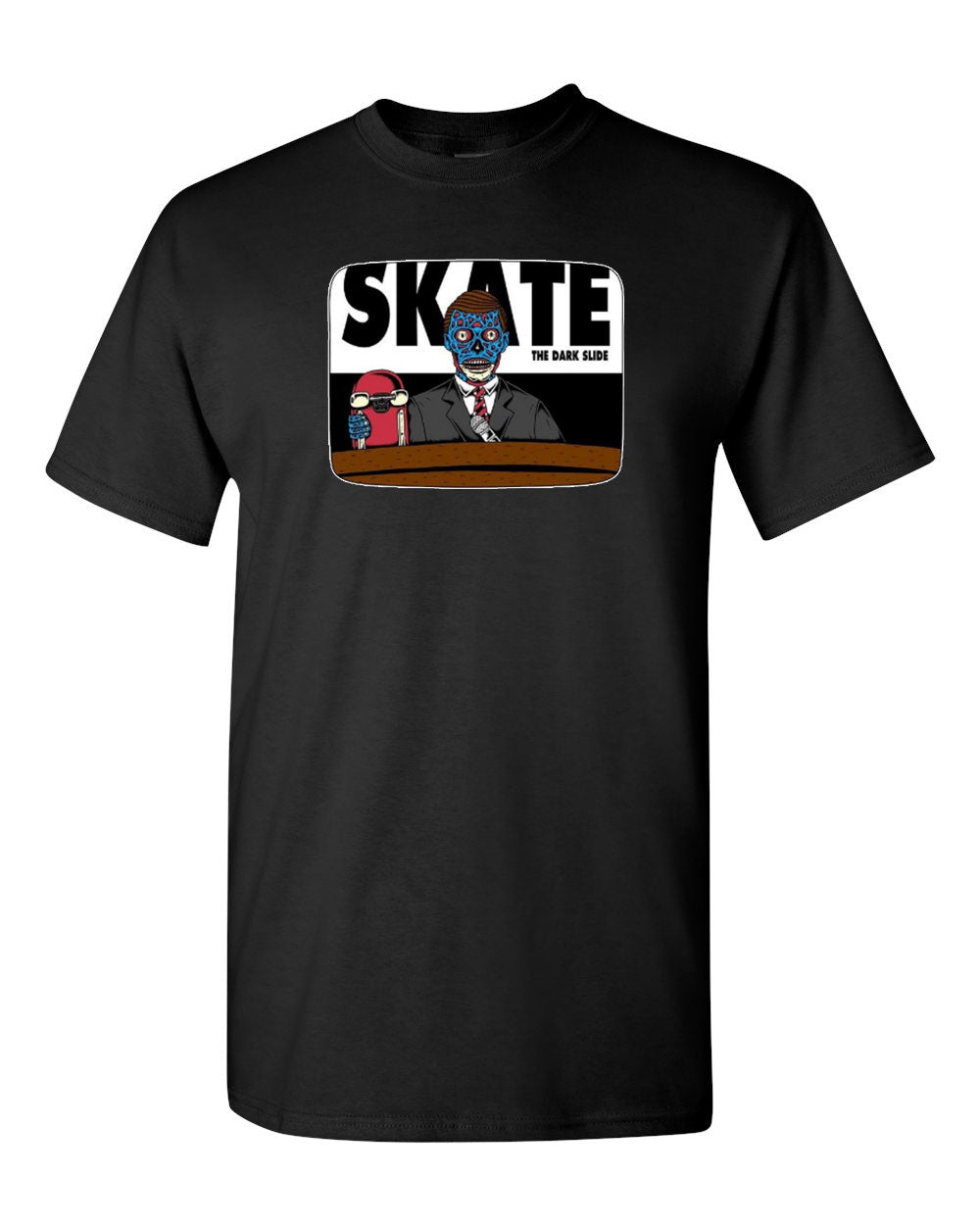 The Dark Slide "They Skate" T-Shirt Design by Weasel Face