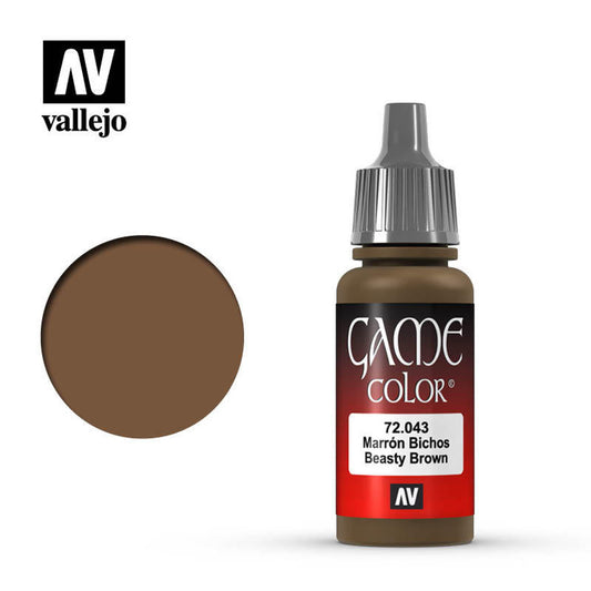 Vallejo Game Color Paint: Beasty Brown (17ml)