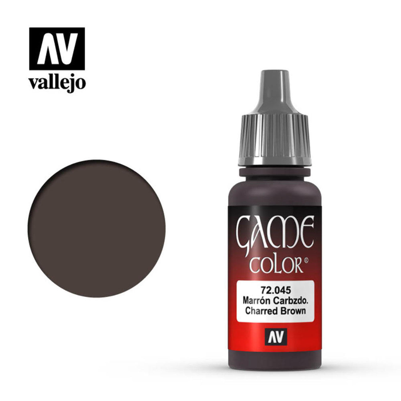 Vallejo Game Color Paint: Charred Brown (17ml)