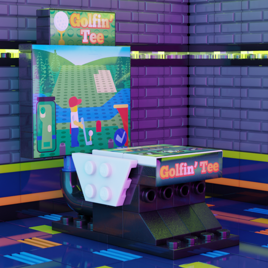 Golfin' Tee Arcade Custom Building Set made with LEGO Bricks