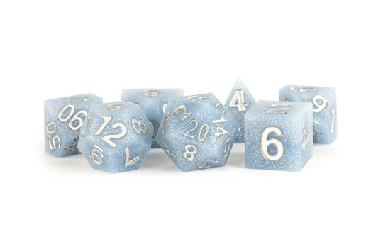 Sharp Edge Silicone Rubber Dice Set- Glacial Debris