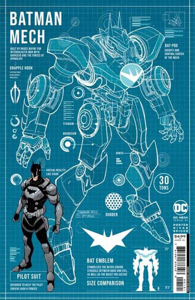 DC Mech #1 (Of 6) Cover B Dan Mora Card Stock Variant