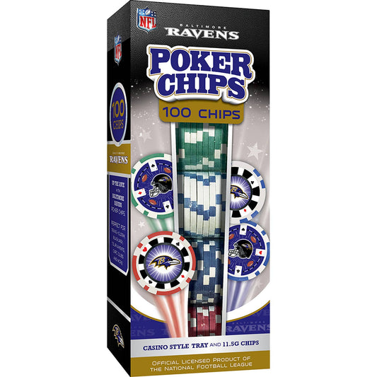 Baltimore Ravens NFL Poker Chips 100pc