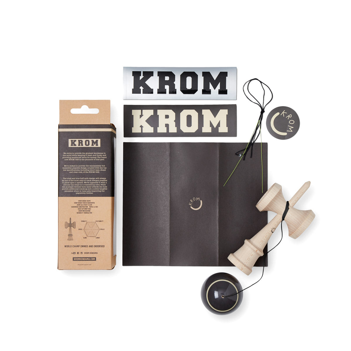 KROM GAS - CHARCOAL Kendama