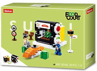 Sluban - Food Court Sushi House Building Brick Kit (317 Pcs)